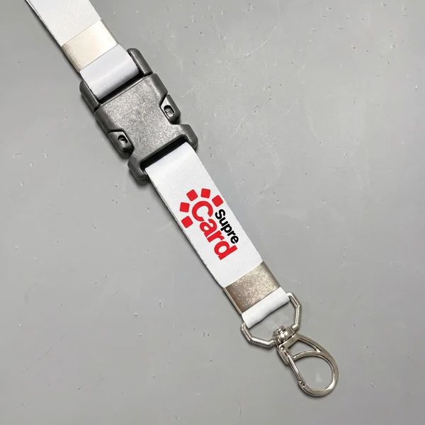 Cordão Suprecard com fecho de mochila e chaveiro personalizado de 6 cm